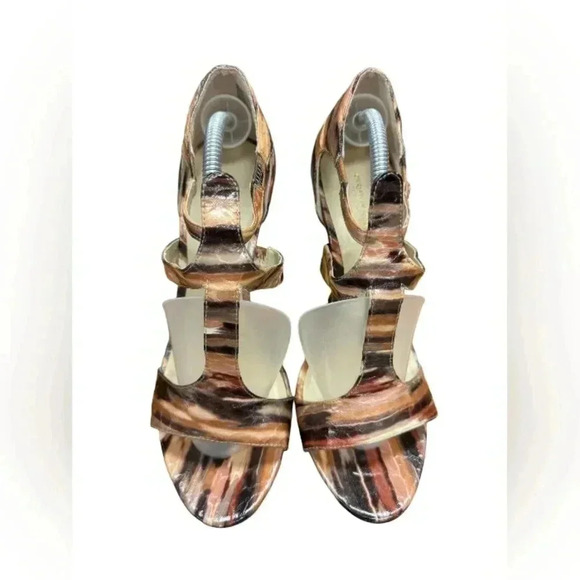 Christian Siriano Gold Collection Open  Toe Stilleto Earth Tones Size 9.5 - Picture 5 of 14